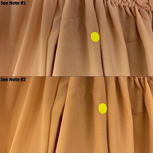 1.STATE Off the Shoulder Chiffon Top in Toasted Nut - Picture 4 of 4